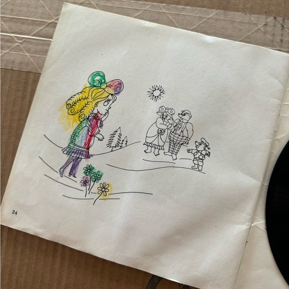 1973 Vintage Disneyland Walt Disney Goldilocks and the Three Bears Book & Record - Picture 4 of 5